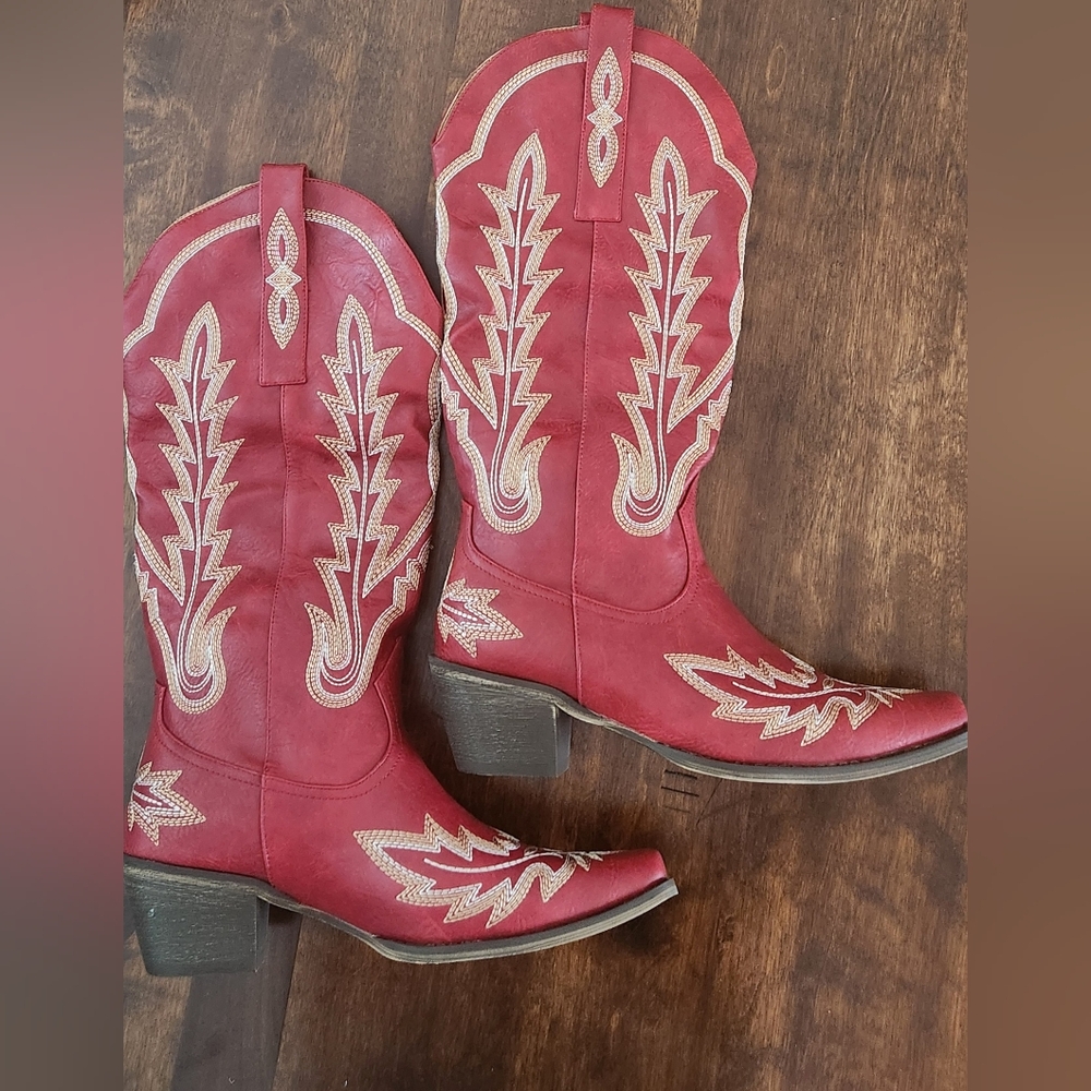 Red Western Cowboy Boots